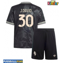 Juventus Jonathan David #30 3rd trikot Kinder 2025-26 Kurzarm (+ Kurze Hosen)